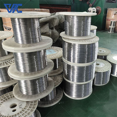 Paduan FeCrAl Dengan Titanium 0Cr23Al5Ti Kawat Bulat Resistensi Listrik Untuk Elemen Pemanasan Suhu Tinggi